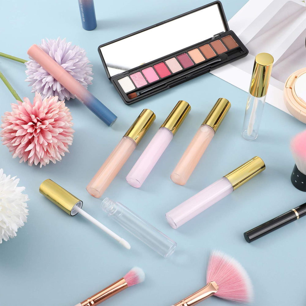 Patelai clear lip gloss bottle shown with gold cap for premium look