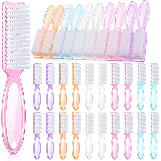 Patelai nail scrubber brush bulk 30-pack with non-slip handle for easy nail cleaning.