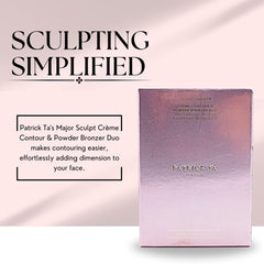 Patrick Ta Major Sculpt Powder Bronzer adds natural warmth and glow.