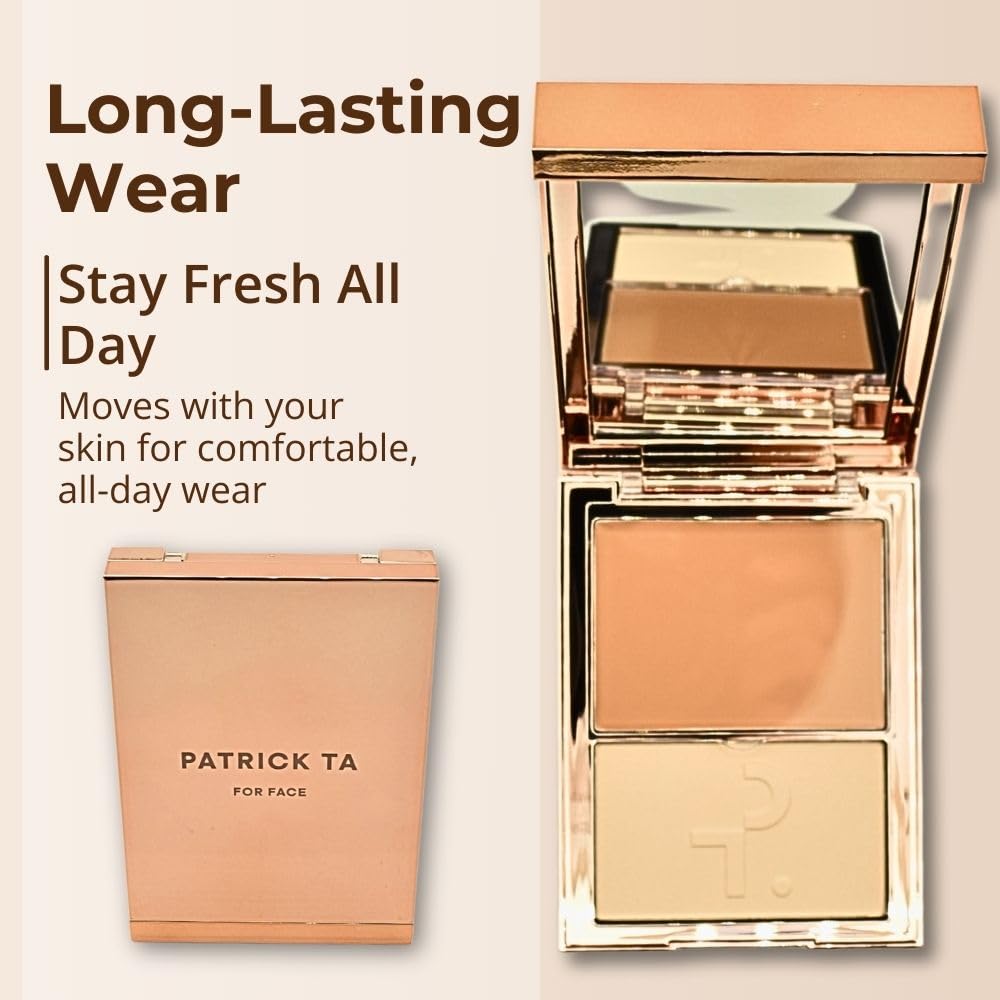 Travel-friendly Patrick Ta compact ideal for on-the-go touch-ups