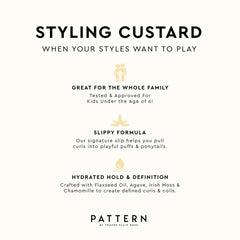 Pattern Beauty Styling Custard paraben-free and sulfate-free formula for sensitive scalps