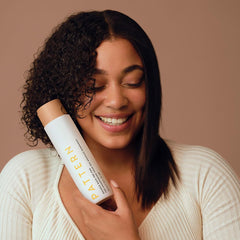 PATTERN Bounce Back Pre-Poo texture close-up highlights elasticity-promoting formula.