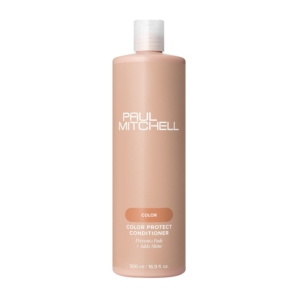 Paul Mitchell Color Protect Conditioner bottle highlights color protection and shine.
