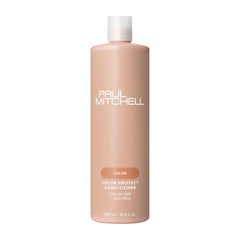 Paul Mitchell Color Protect Conditioner bottle highlights color protection and shine.