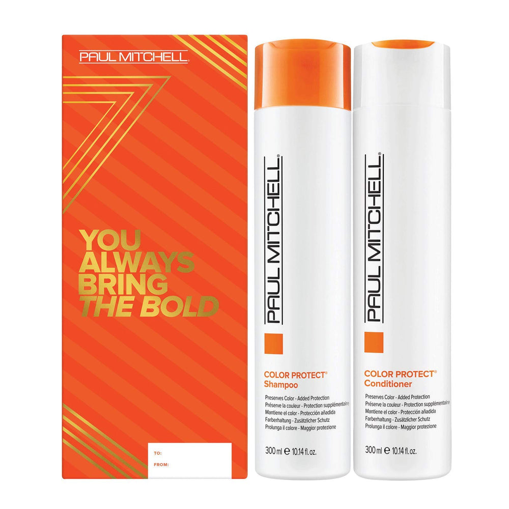 Paul Mitchell Color Protect conditioner bottle demonstrating detangling and hydration for color treated hair