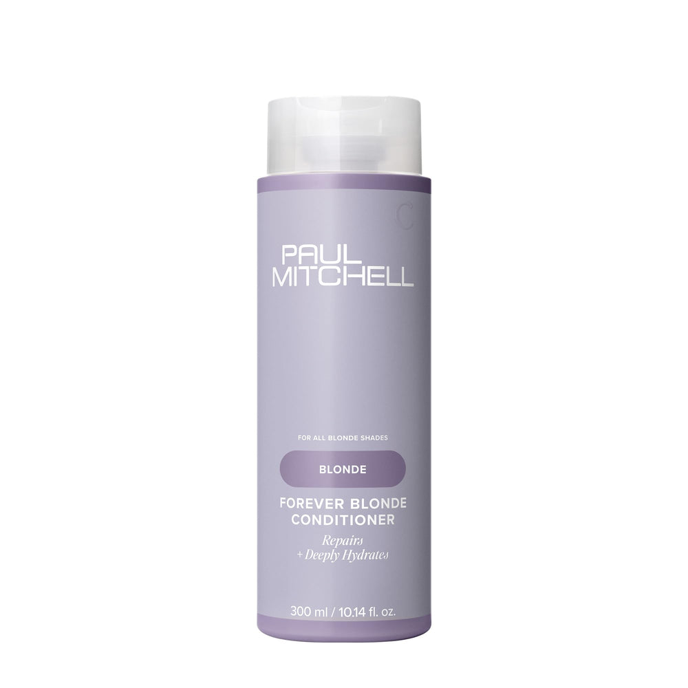 Paul Mitchell Forever Blonde conditioner bottle for bleached hair hydration