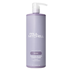 Paul Mitchell Forever Blonde Conditioner bottle for bleached hair—deep hydration.