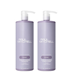Paul Mitchell Forever Blonde Shampoo bottle boosts brightness for lightened hair.