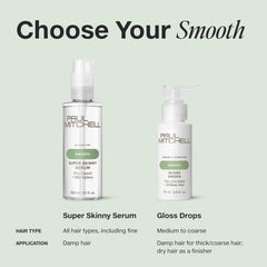 Ideal for medium to coarse hair seeking a finishing shine with Gloss Drops