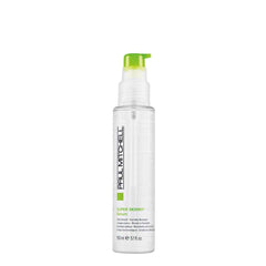 Paul Mitchell Super Skinny Serum bottle with pump ready for damp hair to smooth.