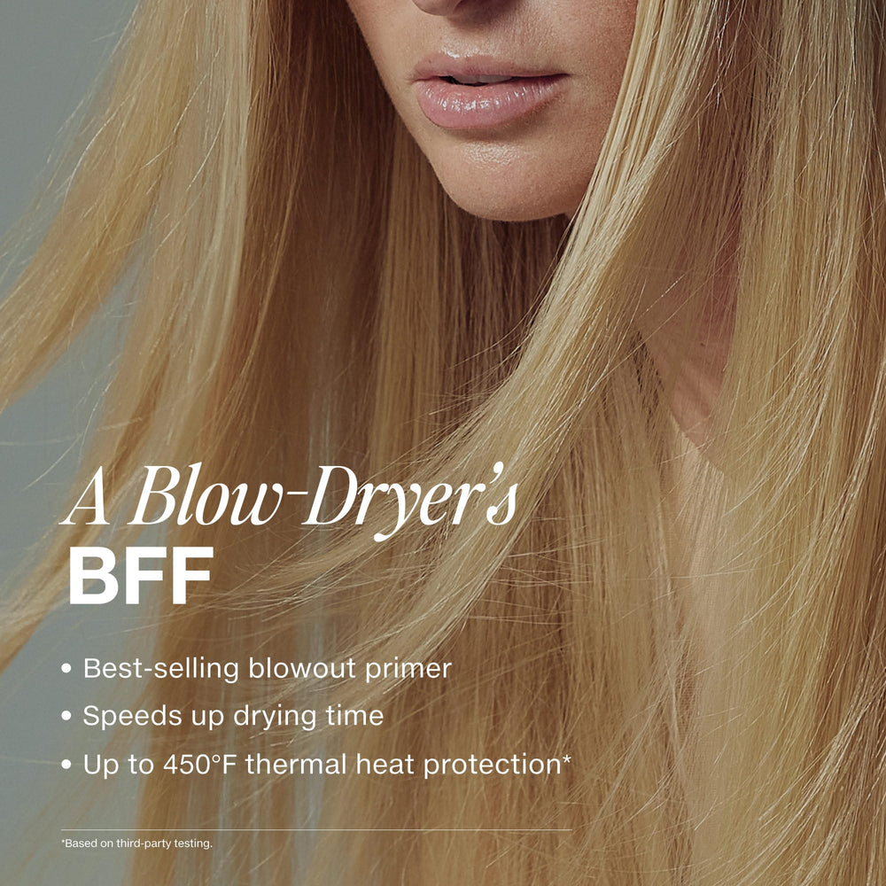 Silky-smooth strands result after blow-drying with the serum