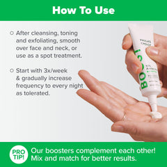 Applying Paula's Choice Boost booster to the face for targeted treatment
