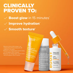 Paula's Choice Skin-brightening routine; fragrance-free, cruelty-free formulas for sensitive skin.