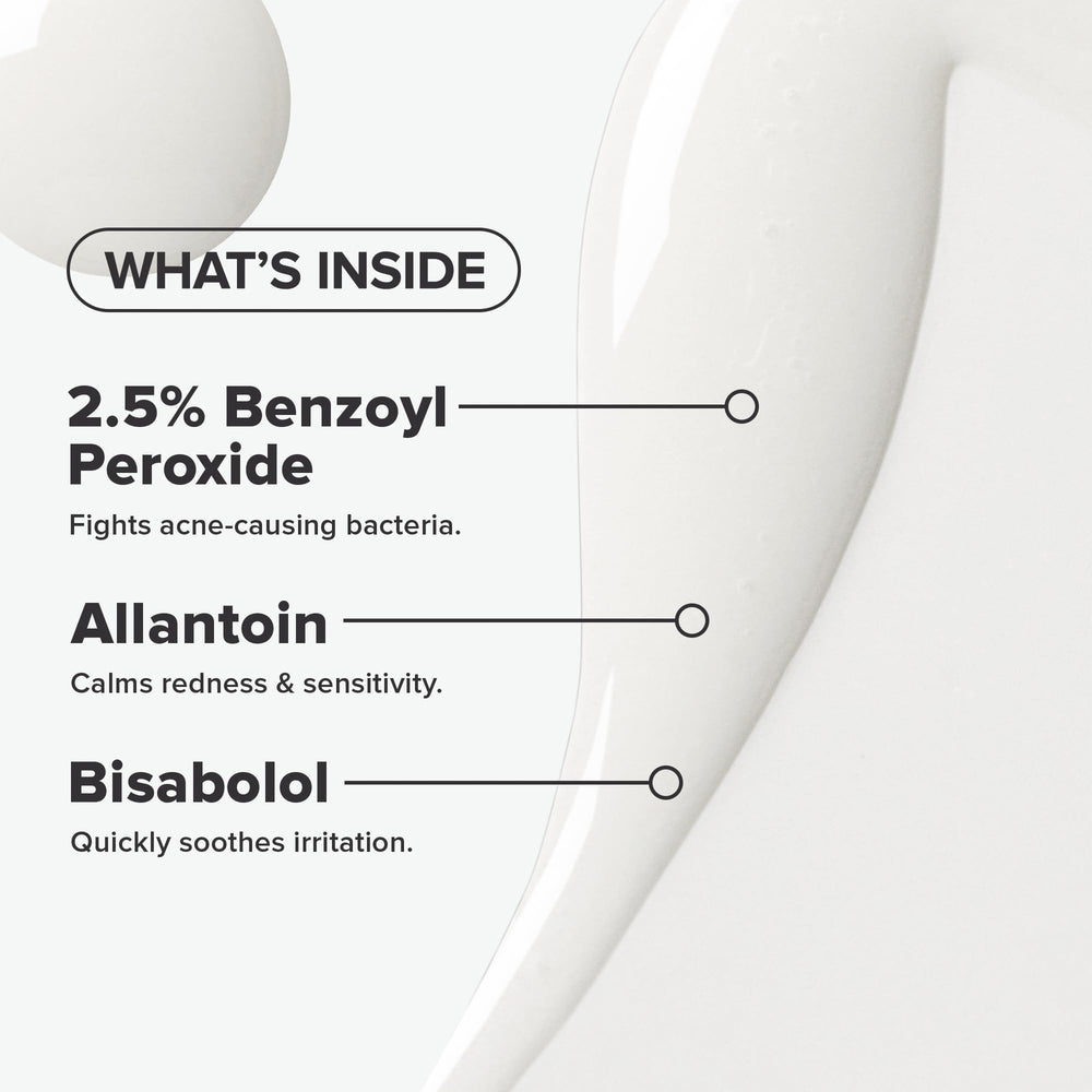 Paula's Choice CLEAR cream texture shown during application for smoother skin.