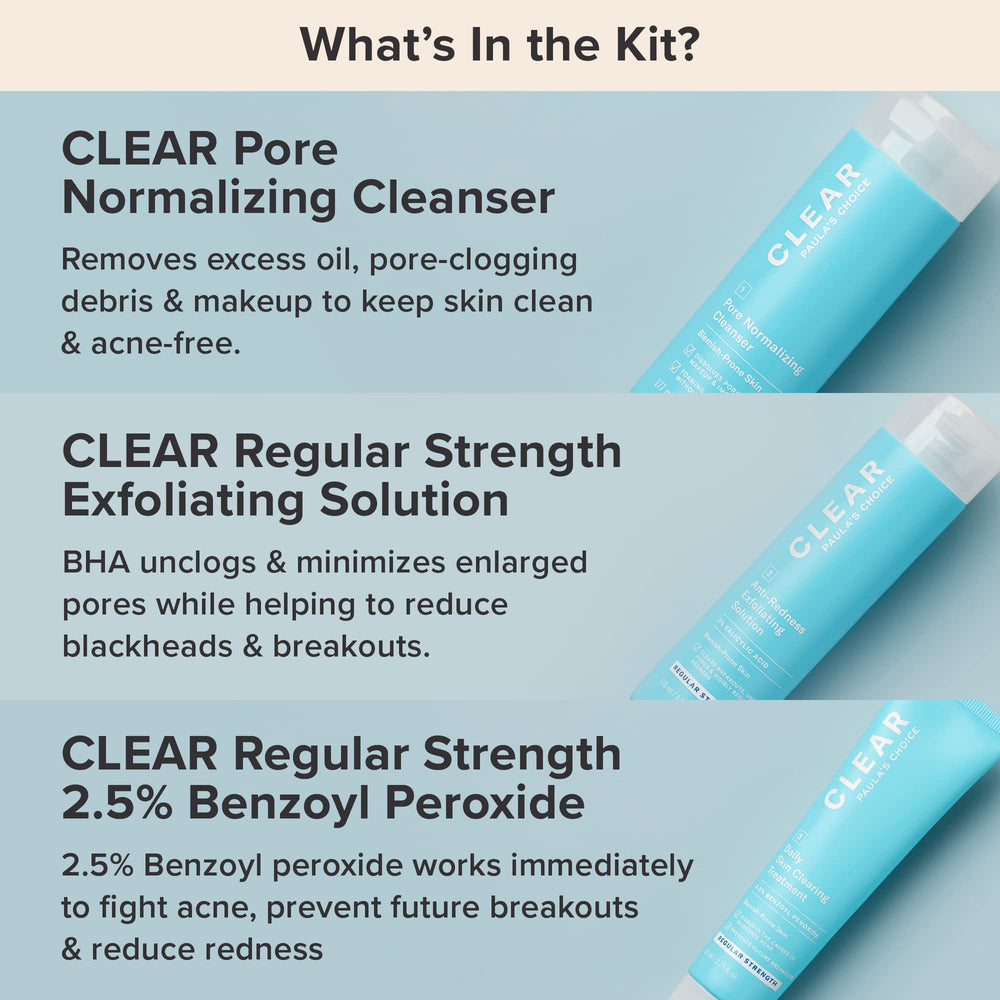 Paula's Choice CLEAR Regular Strength kit moisturizer swatch on skin, lightweight hydration.