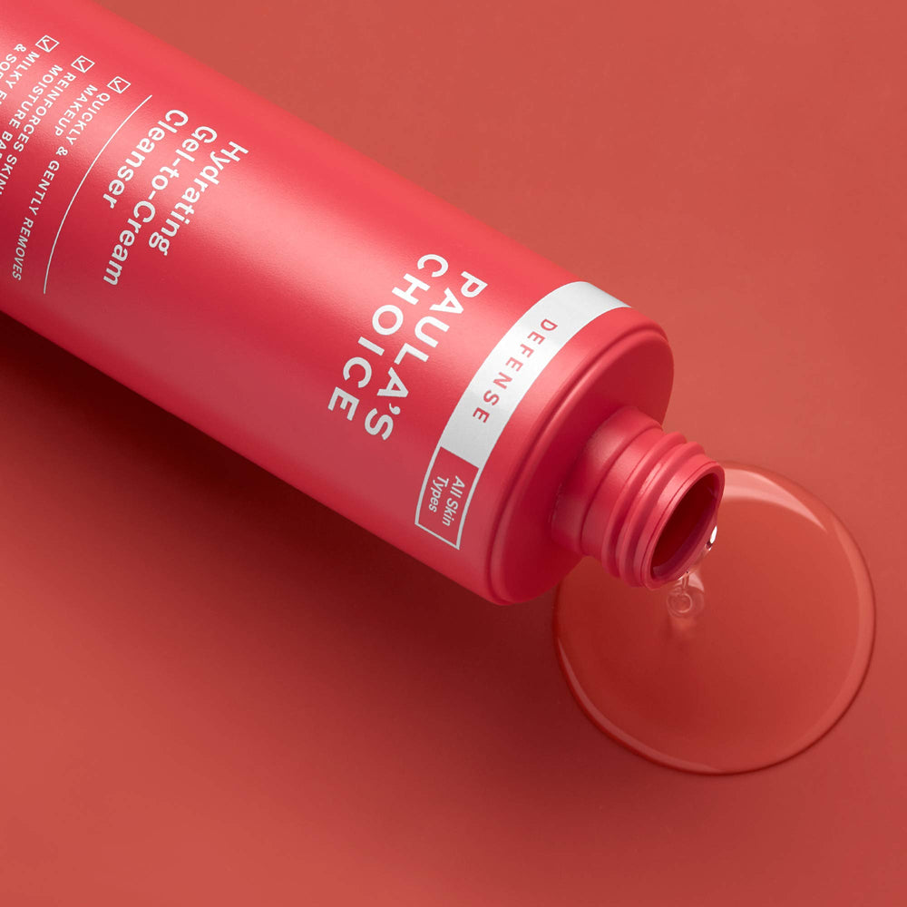 Paula's Choice Defense silky after-rinse cream texture ready for skincare steps