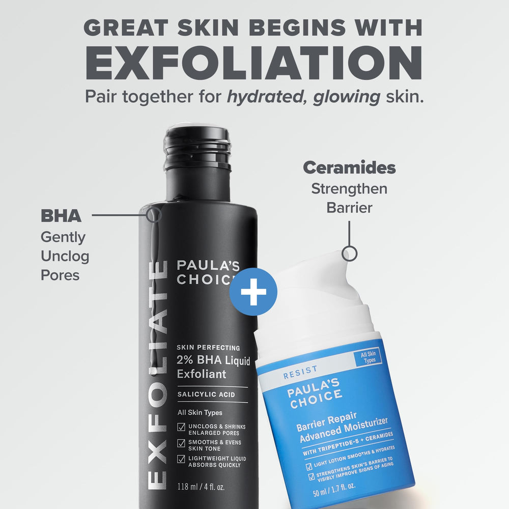 Paula's Choice RESIST Barrier Repair cream on face.