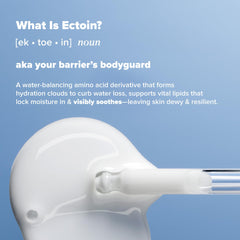 Close-up of the dropper releasing serum designed for sensitive skin care.