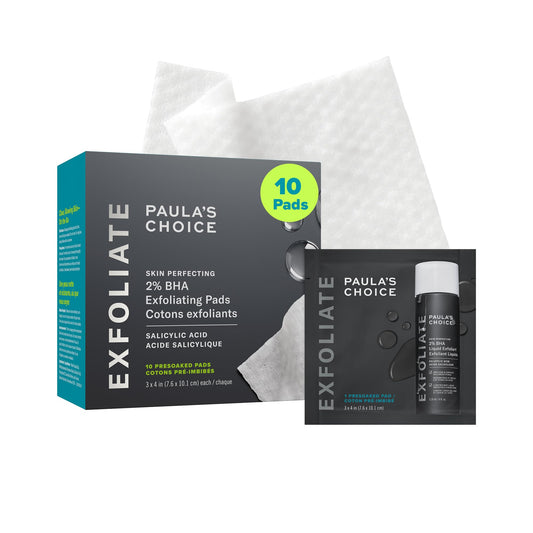 Paula's Choice Skin Perfecting 2% BHA pad pack for on-the-go exfoliation and glow