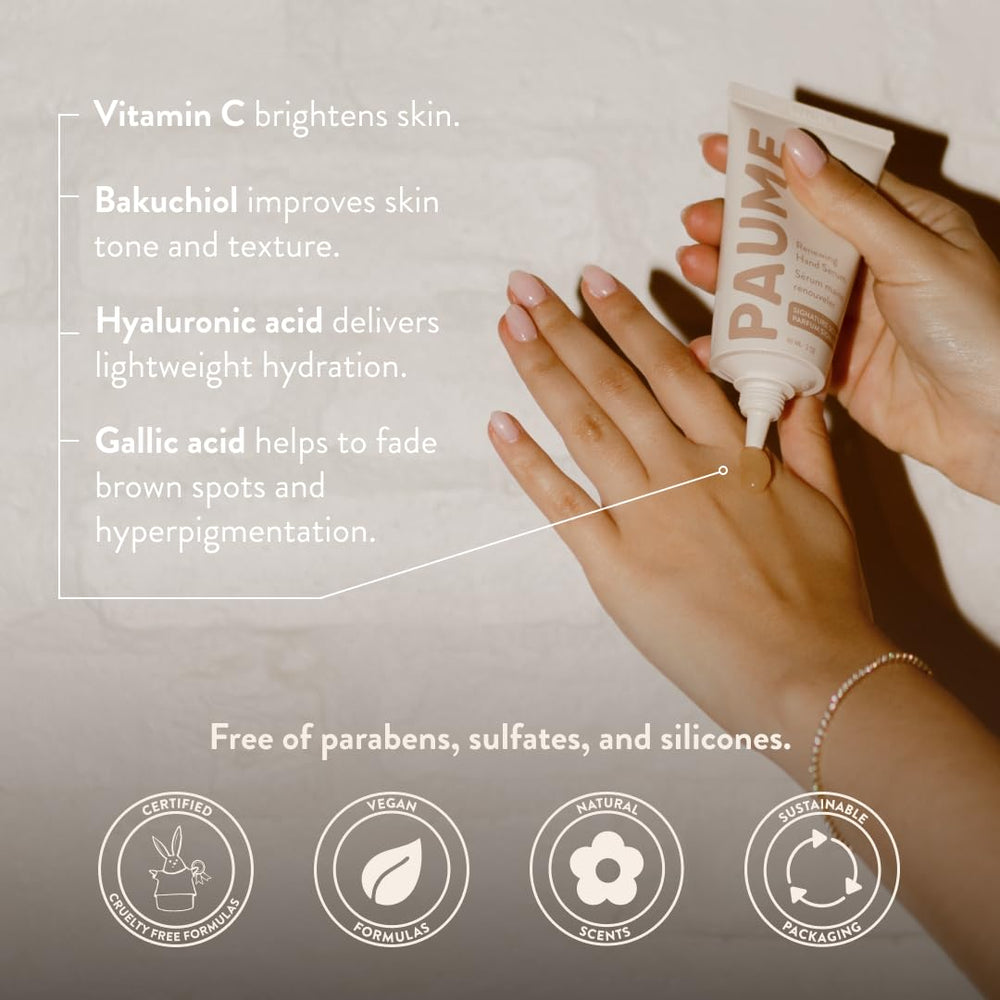 PAUME nails repair close-up demonstrates how the cream supports damaged nails