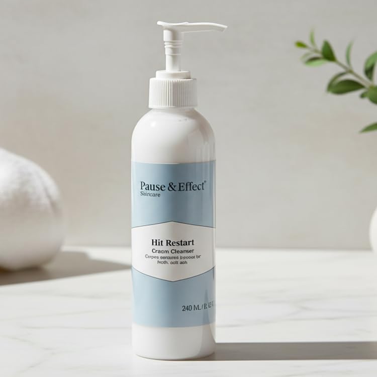 Pause & Effect Gentle Enzyme Cleanser pump action for easy dispensing