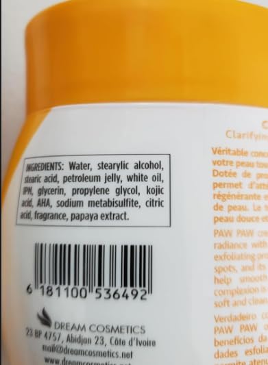 Paw Paw Papaya Cream jar delivering quick hydration and glow.
