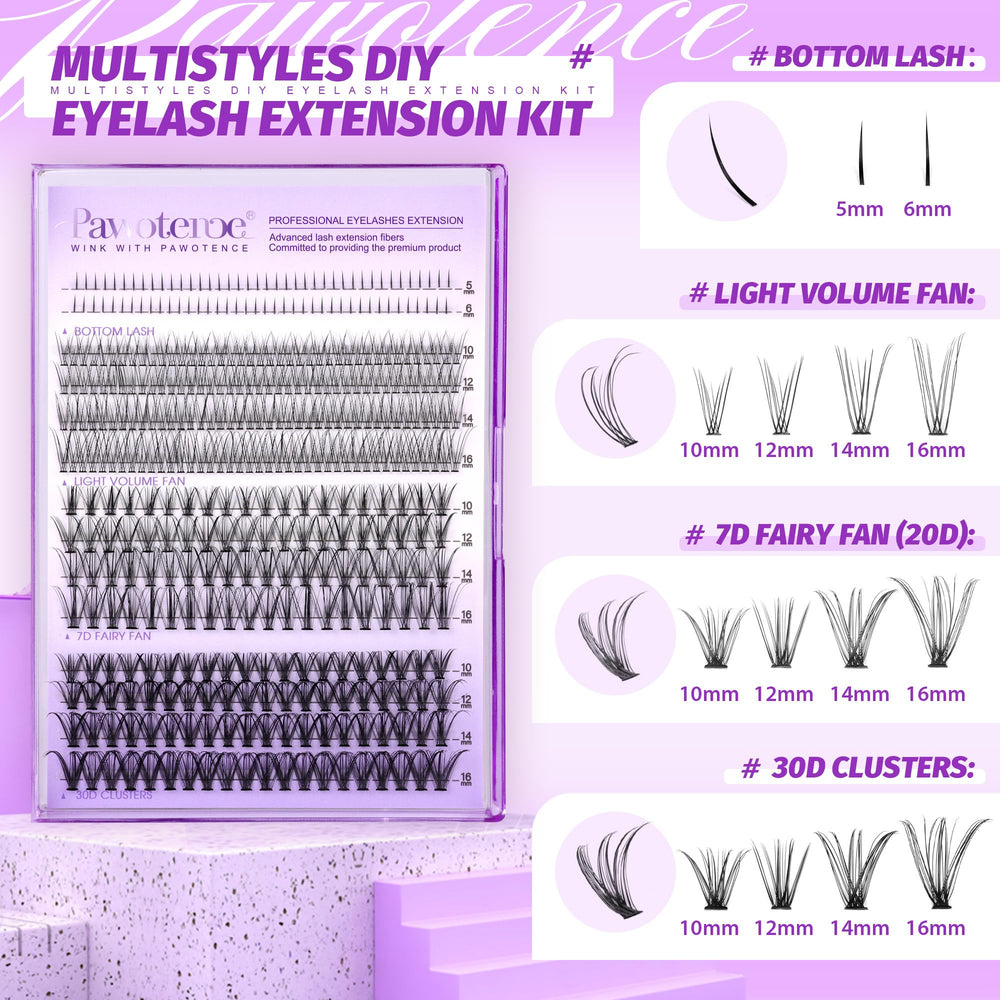 Pawotence Lash Bond and Seal ensure secure hold and long-lasting finish.