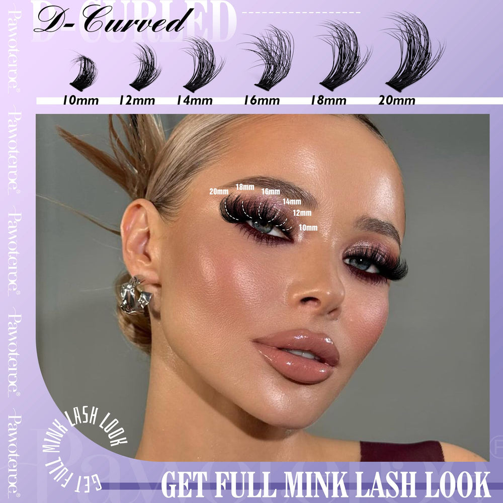 Pawotence 10-20mm lash lengths offer customizable fullness.