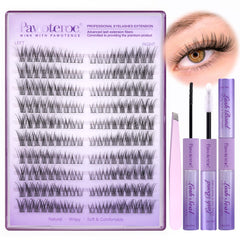 Pawotence Wispy Lash Clusters 180pcs for natural at-home lash extensions