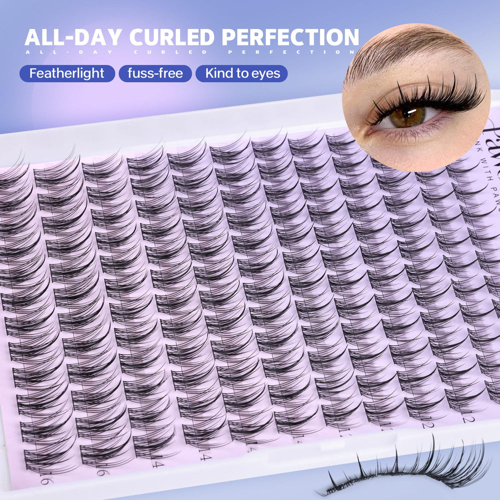 Pawotence wispy lashes collection adds natural eye definition.