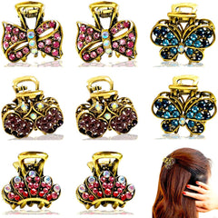 PBQOA bowknot clip with crystals for secure everyday wear