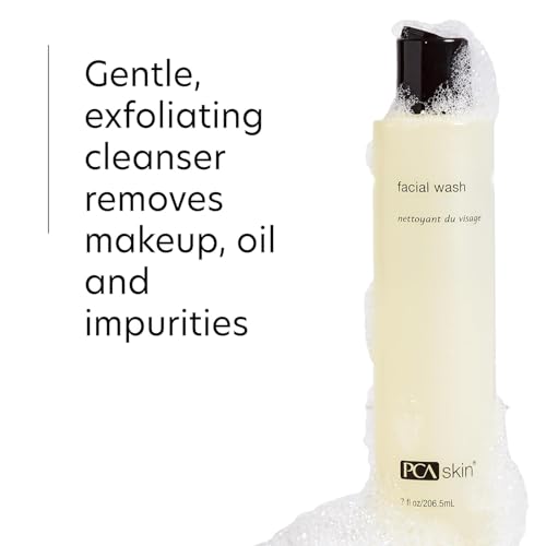 PCA SKIN Gentle Foaming Face Wash bottle closeup, silky foam for sensitive skin