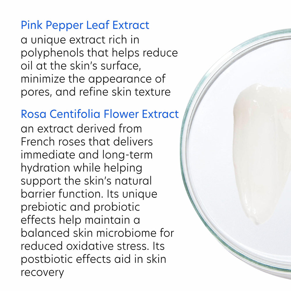 Image emphasizes pore-minimizing effect and smoother complexion