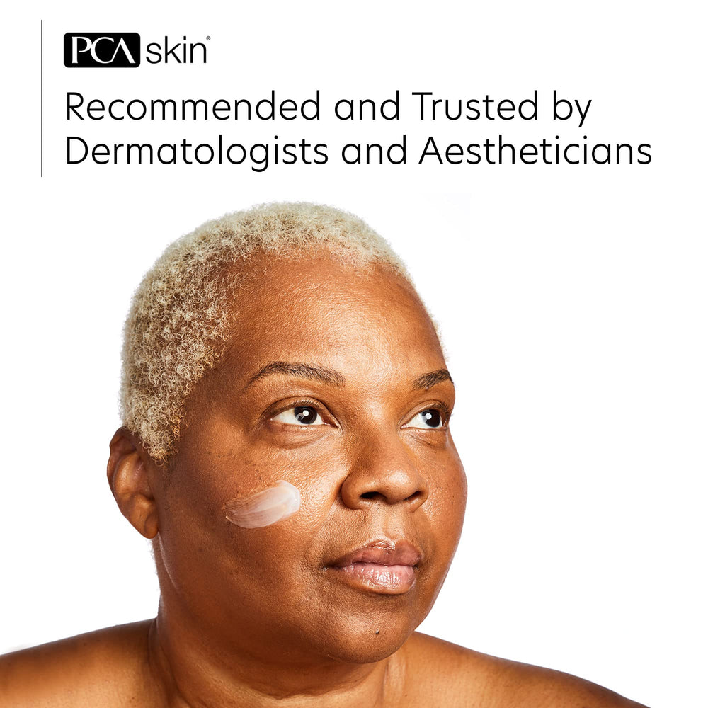 PCA SKIN Resurfacing Serum droplet detail hints at slow-release exfoliation.