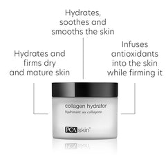 PCA SKIN Collagen Hydrator jar showcasing rich moisturizer and soothing feel