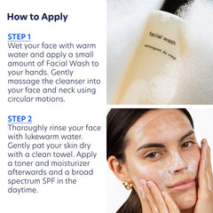 PCA SKIN Face wash bottle massage demonstrating gentle cleanse