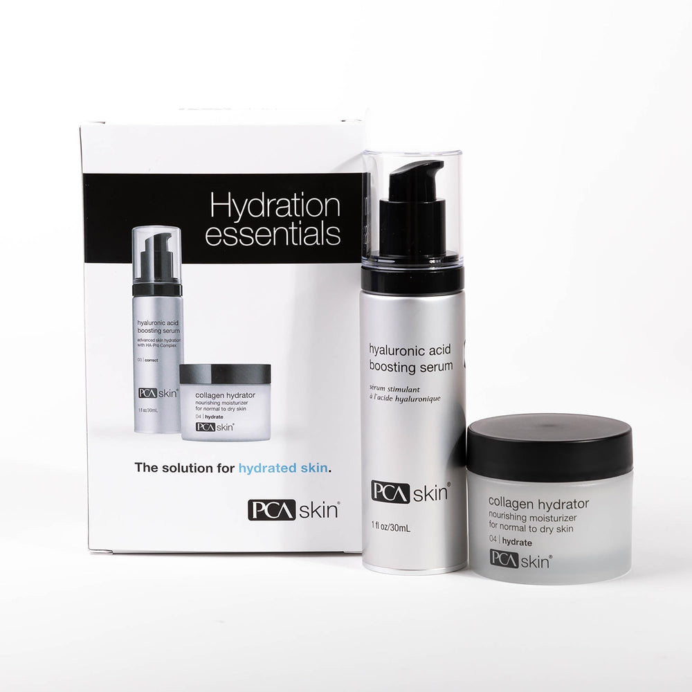 PCA SKIN Hydration Essentials Kit bottle close-up for instant hydration