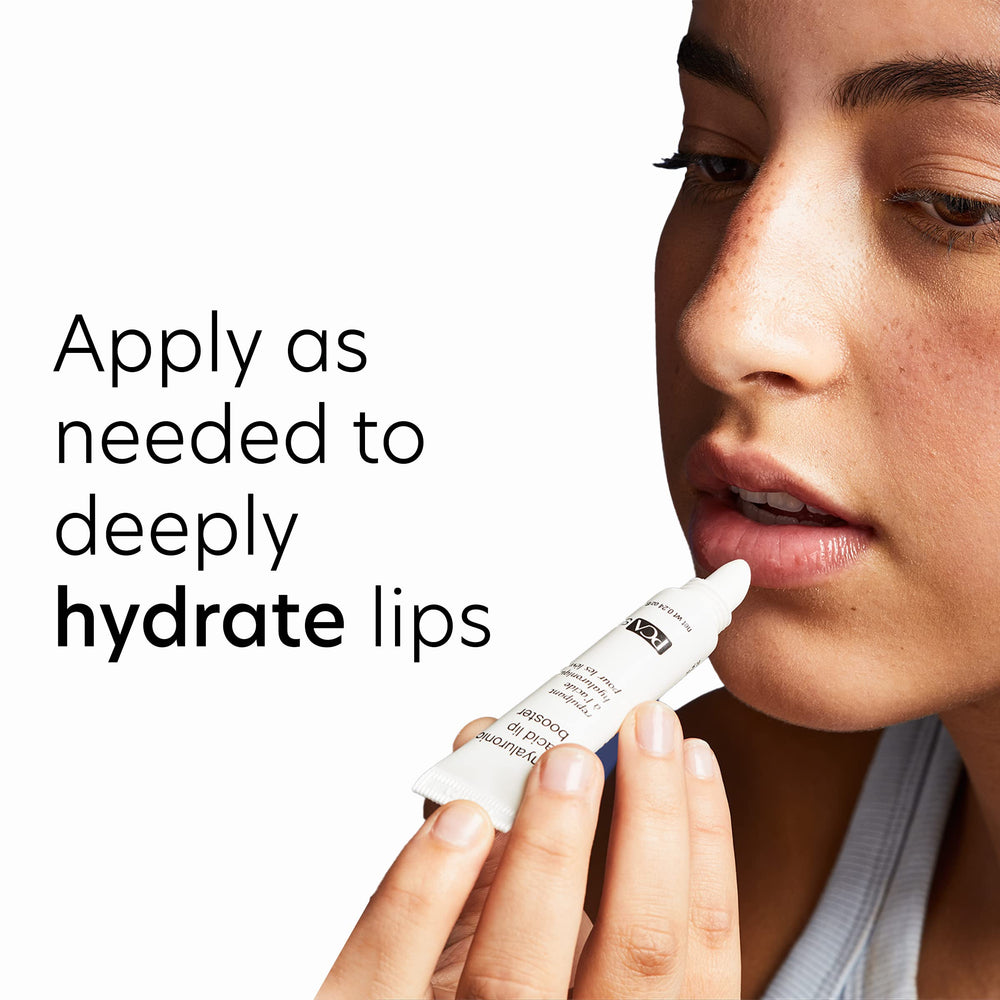 PCA SKIN lip care routine integration with serum on vanity.