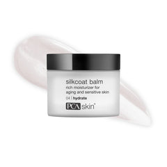 PCA SKIN Silkcoat Face Cream Balm jar shows silky texture for dry skin hydration