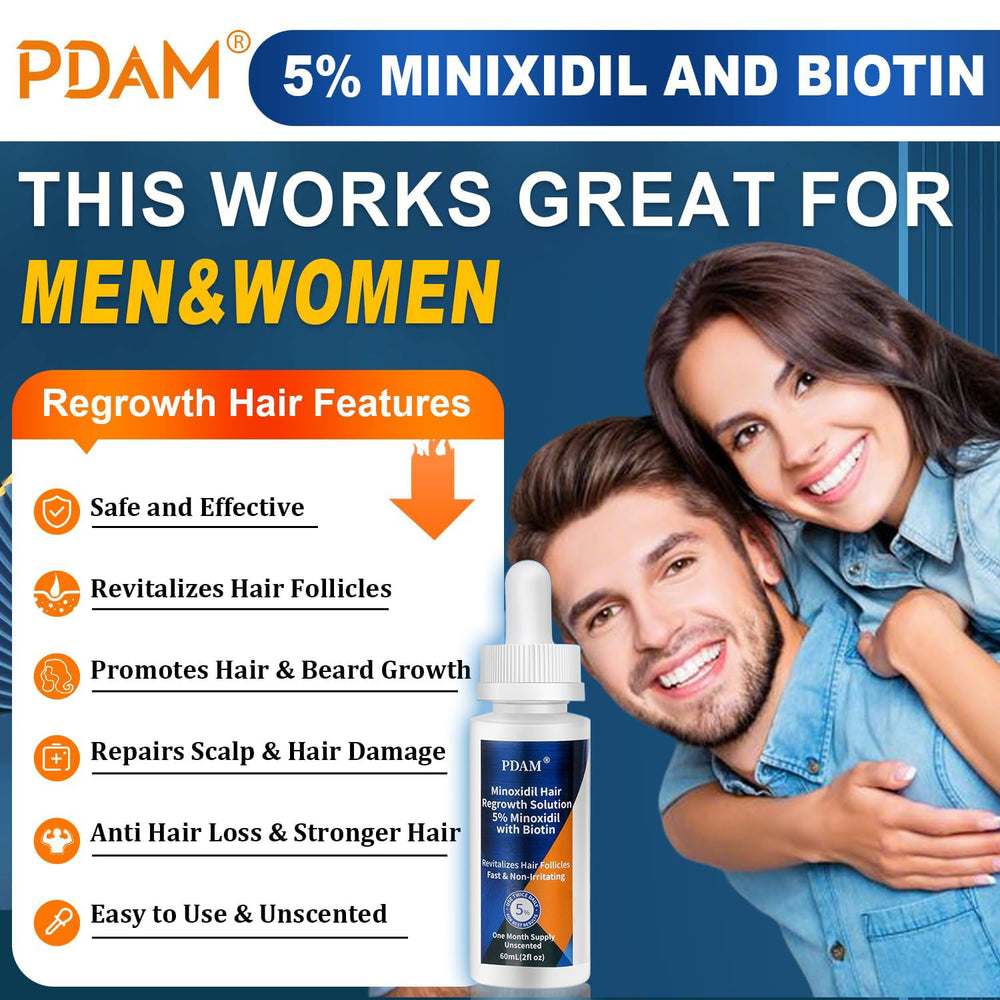 Pdam Minoxidil 5 percent dropper for precise scalp application