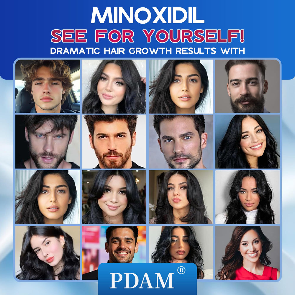 Pdam Minoxidil foam in a morning routine setup