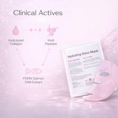 PDRN Salmon DNA Collagen Mask application shows a smooth sheet for better absorption.