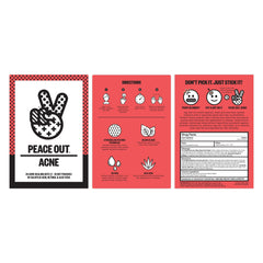 Peace Out Early Stage Acne Dots box open, compact kit for quick applications.
