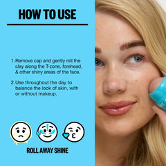 Applying Peace Out Oil Contol Roller smoothly on oily areas