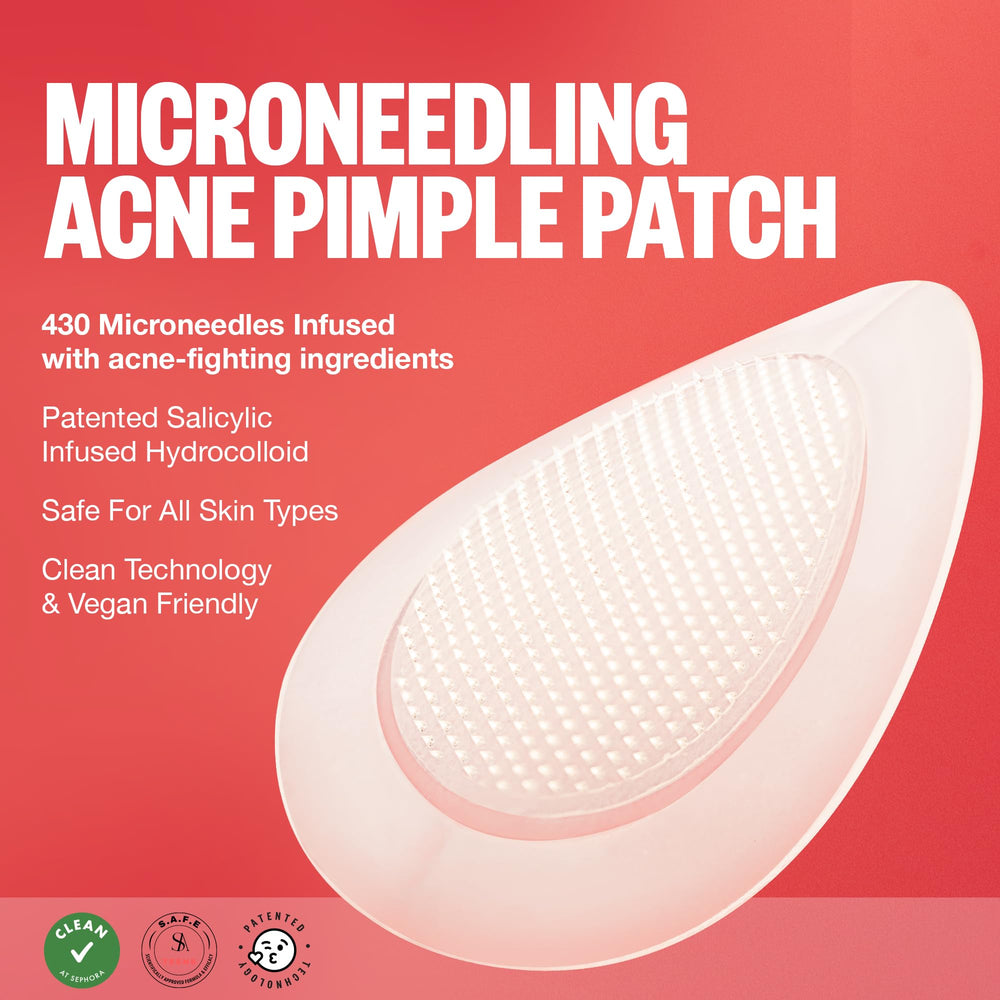 Peace Out patch applied to blemish shows discreet daily care during the day.