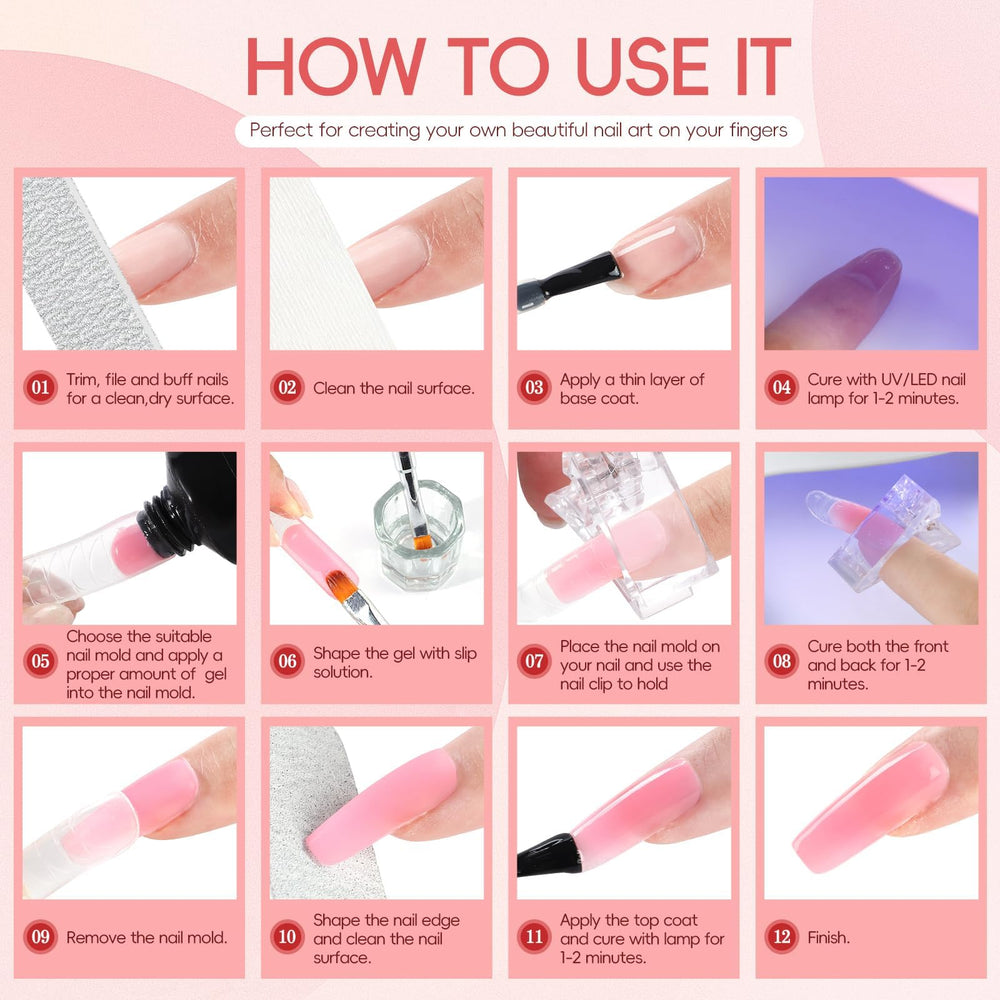PEACECOLOR nail tips clips help secure tips during shaping.