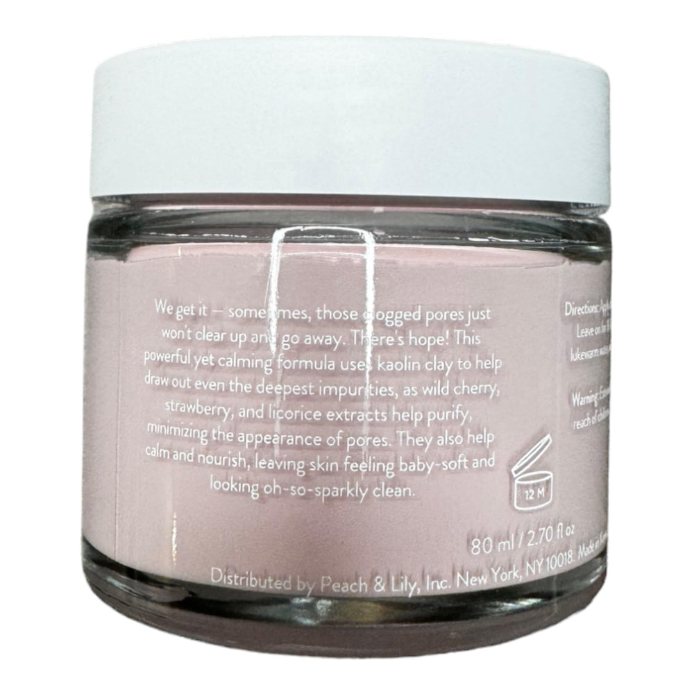 Peach & Lily Pore Proof hydration-related shot suggests refreshed skin after masking.
