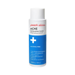 Peach Slices Acne Exfoliating Toner bottle for balanced skin