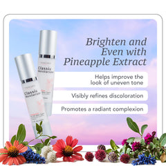 Peaches Skin Care cream absorbing quickly as it smooths the skin.