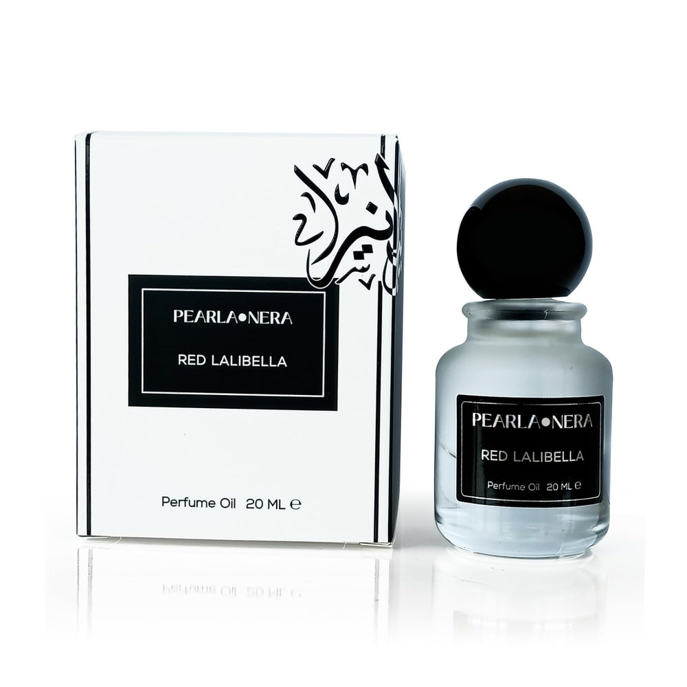 PEARLANERA Red Lalibella bottle in luxe packaging for daily wear
